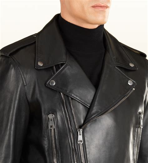 mens gucci leather jacket|vintage Gucci leather jacket men's.